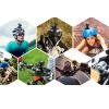 Andoer 1080P Motorcycle Cycling Camera Bicycle Camera Helmet Action Camera 120 Wide Angle Lens IP66 Waterproof Built-in Battery with 32GB TF Card Helmet Mount Bicycle Stand for Outdoor Sports view 3