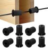 M METERXITY 8-Pack Cable Routing Kit, for 1 Inch Wall Hole Silicone Feed Through Wall Grommet Cable Punch Grommet Wall Hole Cover Bushing for Ethernet Cable [38mm Length, Black] view 1