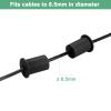 M METERXITY 8-Pack Cable Routing Kit, for 1 Inch Wall Hole Silicone Feed Through Wall Grommet Cable Punch Grommet Wall Hole Cover Bushing for Ethernet Cable [38mm Length, Black] view 4