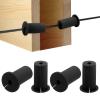 M METERXITY 4-Pack Cable Routing Kit, for 1 Inch Wall Hole Silicone Feed Through Wall Grommet Cable Punch Grommet Wall Hole Cover Bushing for Ethernet Cable [52mm Length, Black] view 1