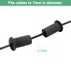 M METERXITY 4-Pack Cable Routing Kit, for 1 Inch Wall Hole Silicone Feed Through Wall Grommet Cable Punch Grommet Wall Hole Cover Bushing for Ethernet Cable [52mm Length, Black] view 4