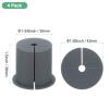 M METERXITY 4-Pack Cable Routing Kit, for 1-3/8 Inch Wall Hole Silicone Feed Through Wall Grommet Cable Punch Grommet Wall Hole Cover Bushing for Ethernet Cable [38mm Length, Grey] view 3