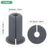 M METERXITY 2-Pack Cable Routing Kit, for 3/4 Inch Wall Hole Silicone Feed Through Wall Grommet Cable Punch Grommet Wall Hole Cover Bushing for Ethernet Cable [38mm Length, Grey] view 3