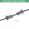M METERXITY 2-Pack Cable Routing Kit, for 3/4 Inch Wall Hole Silicone Feed Through Wall Grommet Cable Punch Grommet Wall Hole Cover Bushing for Ethernet Cable [38mm Length, Grey] view 4