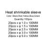 100 Pieces Heat Shrink Tube Wire Wrap Cable Sleeve Assortment Ratio 2:1 Electric Insulation Tube Fast Heat Shrinkage view 2