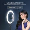 NEEWER RH12B 12" 24W High Power LED Ring Light for Phone with 71" Stand, Bi Color 2900K-7000K, CRI97+ 1810lux/0.5m 12 Scenes for Makeup Live Stream Zoom Calls TikTok, RU-011 Carrying Bag Included view 3