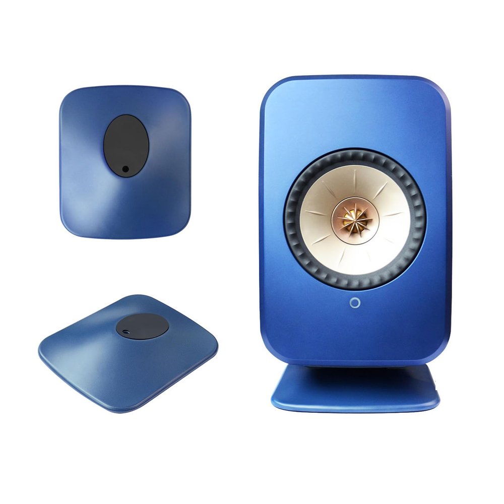 OCXLLEATLY 2PCS Desktop Speaker Stands for KEF LSX II LT/LSX II Wireless Bookshelf Speakers, Surround Sound Monitor Audio Speaker Desk Holder TV & Home Cinema Accessories (Blue)