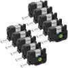 10 Pack HSe-251 Compatible for Brother p Touch Heat Shrink Tubing Heat Shrink Label HSe251 HS251 Heat Shrink Tube 23.6mm Black on White for PT-300 H500 E500 E550W D600 P700 P710BT P750W Label Maker view 1