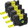 Compatible for Brother Heat Shrink Label HSe-651 HSe651 HS651 HSe 651 HS P-Touch Heat Shrink Tube 0.92inch 23.6mm Black on Yellow for PT-300 H500 E500 E550W D600 P710BT P750W Label Printer 4 Pack view 1