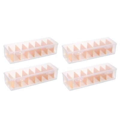 HARFINGTON 4pcs Cable Storage Box With Compartments, Cable Organizer Transparent Plastic Tidy Box with Lids, Cable Management Box with Removable Dividers for Home Office Drawer Desk Accessory