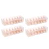 HARFINGTON 4pcs Cable Storage Box With Compartments, Cable Organizer Transparent Plastic Tidy Box with Lids, Cable Management Box with Removable Dividers for Home Office Drawer Desk Accessory view 1