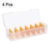 HARFINGTON 4pcs Cable Storage Box With Compartments, Cable Organizer Transparent Plastic Tidy Box with Lids, Cable Management Box with Removable Dividers for Home Office Drawer Desk Accessory view 3