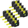 10 Pack HSe-651 Compatible for Brother p Touch Heat Shrink Tubing Heat Shrink Label HSe651 HS651 Heat Shrink Tube 23.6mm Black on Yellow for PT-300 H500 E500 E550W D600 P700 P710BT P750W Label Maker view 1