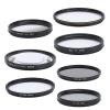 49mm /55mm CPL, ND8, White Soft, Graduated Grey, 10X Macro, 6 Points Star Filters, 7 Packs Lens Filter Kit with Storage Case, Camera Lens Accessories (55mm) view 1