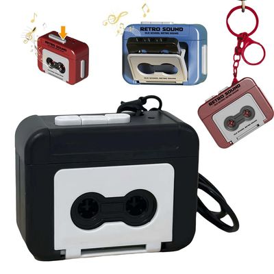 Creative Mini Tape Recorder Keychain,Vintage Recorder Tape Keychain,Retro Tape Recorder Keychain,Portable Keychain Pendant Decorative Tape Player,Fun Key Backpack Hanging Accessory Gifts
