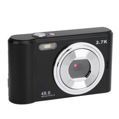2.7K 48MP Digital Camera with 8X Zoom, HD Screen for Kids Students, Autofocus Portable Camera for Wonderful Photos (Black)