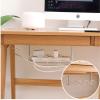YYPTT Tray, Under Desk Cable Management Tray, 32cm/12.59inch Home Living Room Storage Rack Wire Cord Power Strip Adapter Organizer Shelf for Offices Kitchen White(Gray) view 2