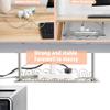 YYPTT Tray, Under Desk Cable Management Tray, 32cm/12.59inch Home Living Room Storage Rack Wire Cord Power Strip Adapter Organizer Shelf for Offices Kitchen White(Gray) view 4