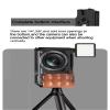 Camera Cage with Wood Handle for Sony Alpha ZV-E10, Aluminum Video Rig (with Handle 1) view 4