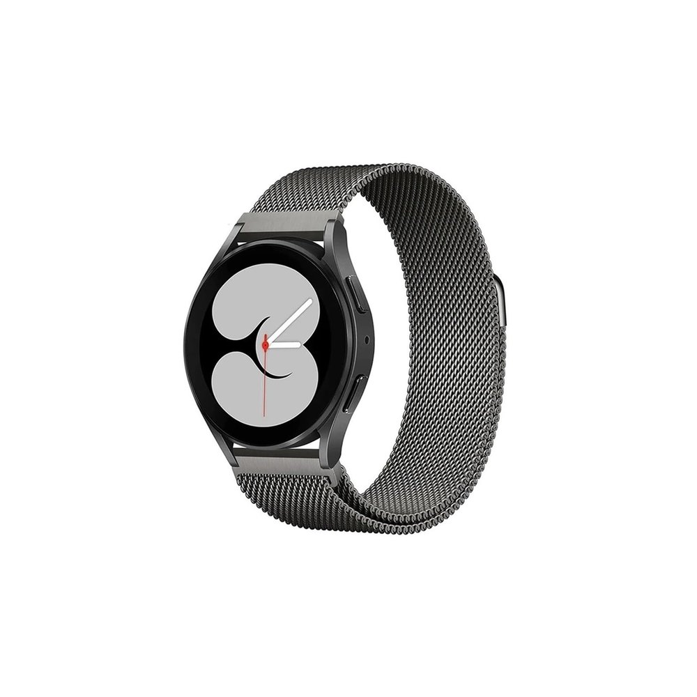 20mm 22mm Milanese Loop For Samsung Galaxy watch 6 5 Strap 44mm 40mm/5 pro/4 6 Classic/Active 2 Bracelet Huawei gt 2/3 pro band(10 Graphite color,Fit for Galaxy Watch 6 44mm)