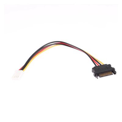 1pc SATA Adapter PC Computer Molex IDE 4 Pin to SATA Male Adapter Power Cable Cord 20cm SATA Cable 15Pin to 4Pin FDD Floppy