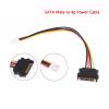 1pc SATA Adapter PC Computer Molex IDE 4 Pin to SATA Male Adapter Power Cable Cord 20cm SATA Cable 15Pin to 4Pin FDD Floppy view 2