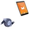 BoxWave Cable Compatible with iBerry Auxus 4X - miniSync, Retractable, Portable Sync Cable view 1