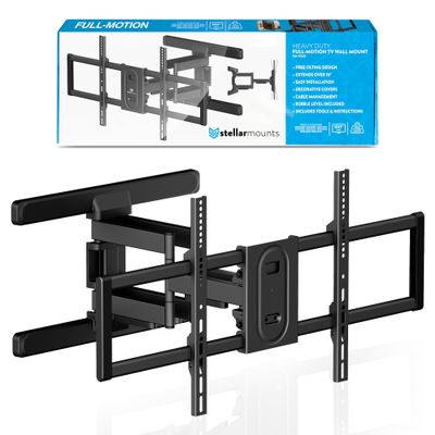 Heavy Duty Dual Arm Articulating TV Wall Mount Bracket for LG OLED evo C4 Series TV with webOS 24 OLED83C4AUA 83 Inch TV - Tilt & Swivel with Reduced Glare