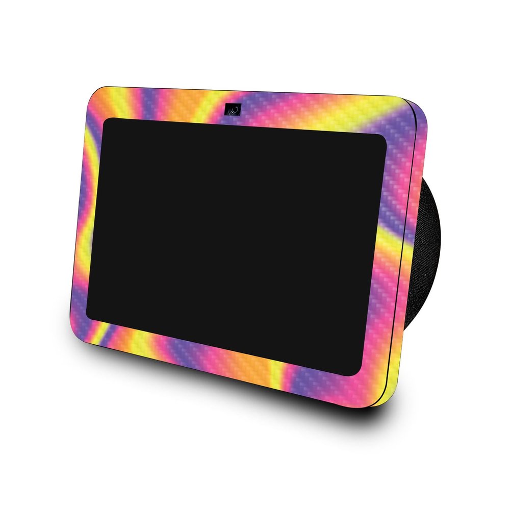 Carbon Fiber Skin Compatible with Amazon Echo Show 8 (3rd Gen, 2023) - Melted Stripes - Premium 3M Vinyl Protective Wrap Decal Cover - Easy to Apply | Crafted in The USA by MightySkins