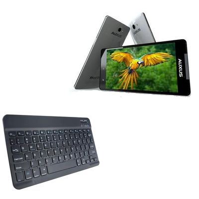BoxWave Keyboard Compatible with iBerry Auxus Nuclea N1 - SlimKeys Bluetooth Keyboard, Portable Thin with Chiclet-Style Keys - Jet Black