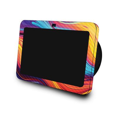 Carbon Fiber Skin Compatible with Amazon Echo Show 8 (3rd Gen, 2023) - Orange Pour - Premium 3M Vinyl Protective Wrap Decal Cover - Easy to Apply | Crafted in The USA by MightySkins