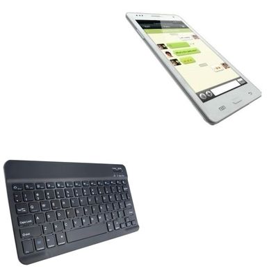 BoxWave Keyboard Compatible with iBerry Auxus Xenea X1 - SlimKeys Bluetooth Keyboard, Portable Thin with Chiclet-Style Keys - Jet Black