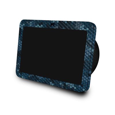 Carbon Fiber Skin Compatible with Amazon Echo Show 8 (3rd Gen, 2023) - Blue Hexa Camo - Premium 3M Vinyl Protective Wrap Decal Cover - Easy to Apply | Crafted in The USA by MightySkins