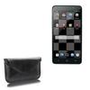 BoxWave Case Compatible with iBerry Auxus Nuclea X - Elite Leather Messenger Pouch, Synthetic Leather Cover Case Envelope Design - Jet Black view 1