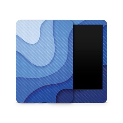 Carbon Fiber Skin Compatible with Amazon Kindle 6-inch 11th Gen (2022) - Papercraft Blue - Premium 3M Vinyl Protective Wrap Decal Cover - Easy to Apply | Crafted in The USA by MightySkins