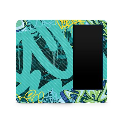 Carbon Fiber Skin Compatible with Amazon Kindle 6-inch 11th Gen (2022) - CyanTag - Premium 3M Vinyl Protective Wrap Decal Cover - Easy to Apply | Crafted in The USA by MightySkins