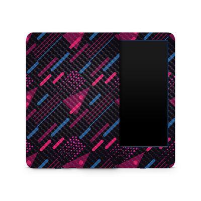 Carbon Fiber Skin Compatible with Amazon Kindle 6-inch 11th Gen (2022) - Magenta Rain - Premium 3M Vinyl Protective Wrap Decal Cover - Easy to Apply | Crafted in The USA by MightySkins
