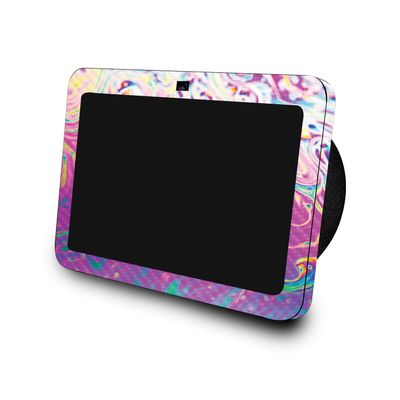 Carbon Fiber Skin Compatible with Amazon Echo Show 8 (3rd Gen, 2023) - Magenta Wash - Premium 3M Vinyl Protective Wrap Decal Cover - Easy to Apply | Crafted in The USA by MightySkins