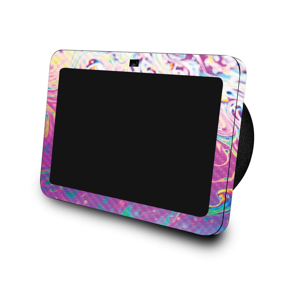 Carbon Fiber Skin Compatible with Amazon Echo Show 8 (3rd Gen, 2023) - Magenta Wash - Premium 3M Vinyl Protective Wrap Decal Cover - Easy to Apply | Crafted in The USA by MightySkins