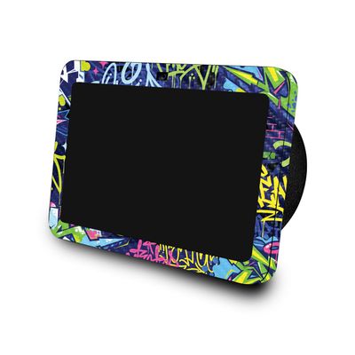 Carbon Fiber Skin Compatible with Amazon Echo Show 8 (3rd Gen, 2023) - Neon Tags - Premium 3M Vinyl Protective Wrap Decal Cover - Easy to Apply | Crafted in The USA by MightySkins