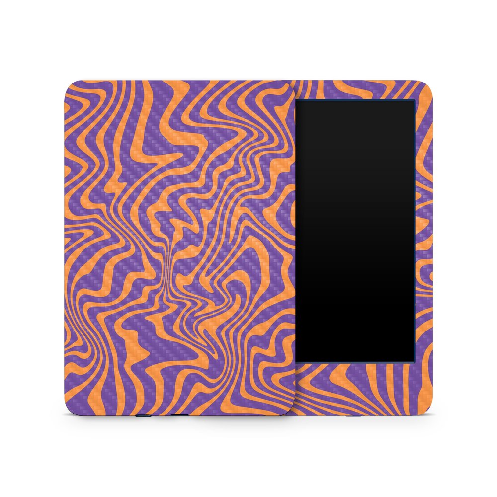 Carbon Fiber Skin Compatible with Amazon Kindle 6-inch 11th Gen (2022) - Jitter Zebra - Premium 3M Vinyl Protective Wrap Decal Cover - Easy to Apply | Crafted in The USA by MightySkins