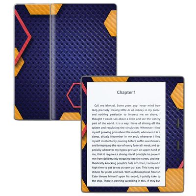 Carbon Fiber Skin Compatible with Amazon Kindle Oasis 7" (9th Gen) - Complimentary Hex - Premium 3M Vinyl Protective Wrap Decal Cover - Easy to Apply | Crafted in The USA by MightySkins