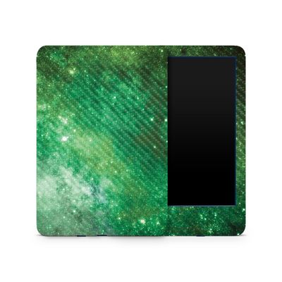 Carbon Fiber Skin Compatible with Amazon Kindle 6-inch 11th Gen (2022) - Green Stars - Premium 3M Vinyl Protective Wrap Decal Cover - Easy to Apply | Crafted in The USA by MightySkins