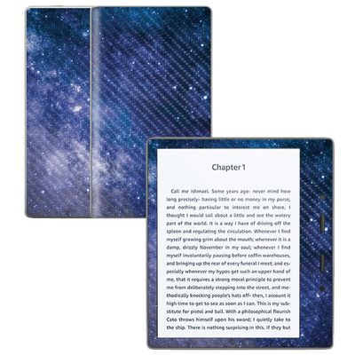 Carbon Fiber Skin Compatible with Amazon Kindle Oasis 7" (9th Gen) - Blue Stars - Premium 3M Vinyl Protective Wrap Decal Cover - Easy to Apply | Crafted in The USA by MightySkins