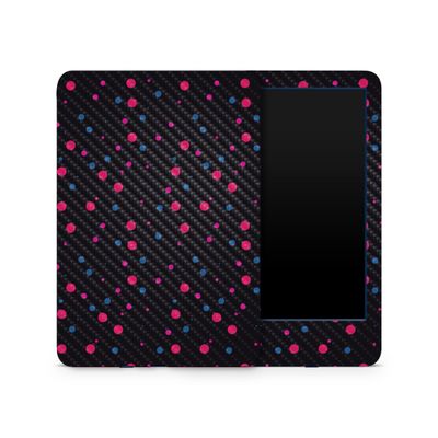 Carbon Fiber Skin Compatible with Amazon Kindle 6-inch 11th Gen (2022) - Magenta Dots - Premium 3M Vinyl Protective Wrap Decal Cover - Easy to Apply | Crafted in The USA by MightySkins