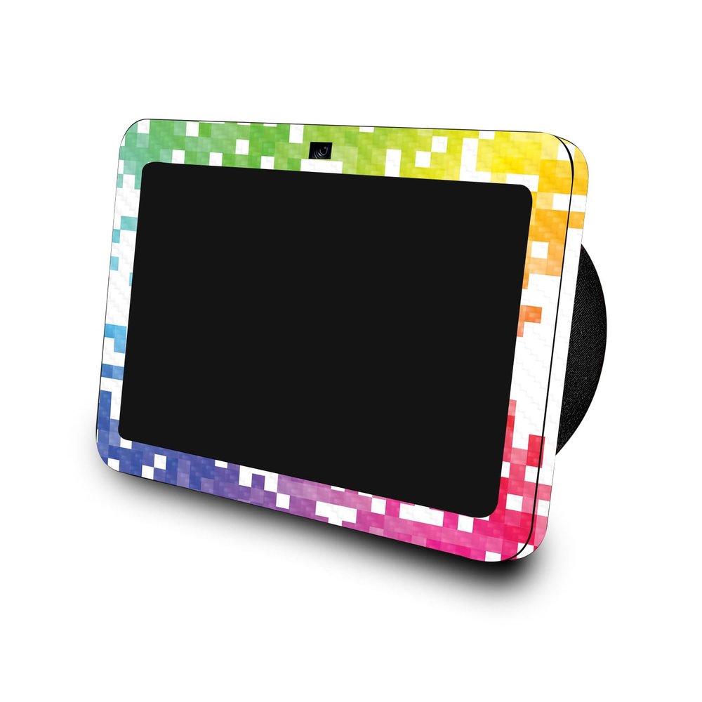 Carbon Fiber Skin Compatible with Amazon Echo Show 8 (3rd Gen, 2023) - Rainbow Pixel - Premium 3M Vinyl Protective Wrap Decal Cover - Easy to Apply | Crafted in The USA by MightySkins