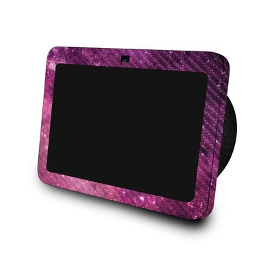 Carbon Fiber Skin Compatible with Amazon Echo Show 8 (3rd Gen, 2023) - Pink Stars - Premium 3M Vinyl Protective Wrap Decal Cover - Easy to Apply | Crafted in The USA by MightySkins