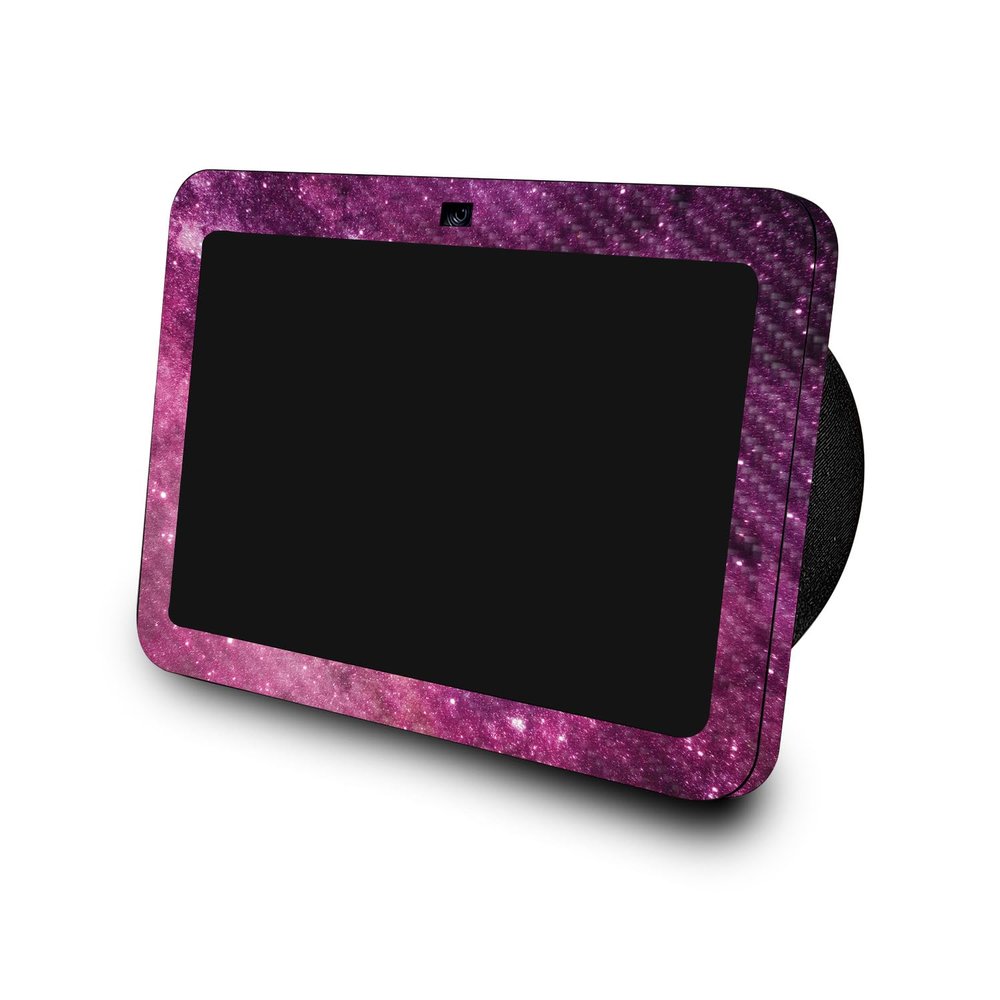 Carbon Fiber Skin Compatible with Amazon Echo Show 8 (3rd Gen, 2023) - Pink Stars - Premium 3M Vinyl Protective Wrap Decal Cover - Easy to Apply | Crafted in The USA by MightySkins