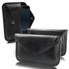 BoxWave Case Compatible with iBerry Auxus Note 5.5 - Elite Leather Messenger Pouch, Synthetic Leather Cover Case Envelope Design - Jet Black view 2