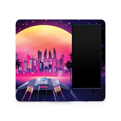 Skin Compatible with Amazon Kindle 6-inch 11th Gen (2022) - Synthwave Starship - Premium 3M Vinyl Protective Wrap Decal Cover - Easy to Apply | Crafted in The USA by MightySkins